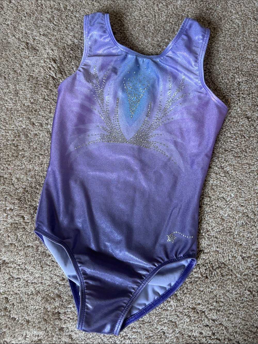 Destira Purple rhinestone leotard